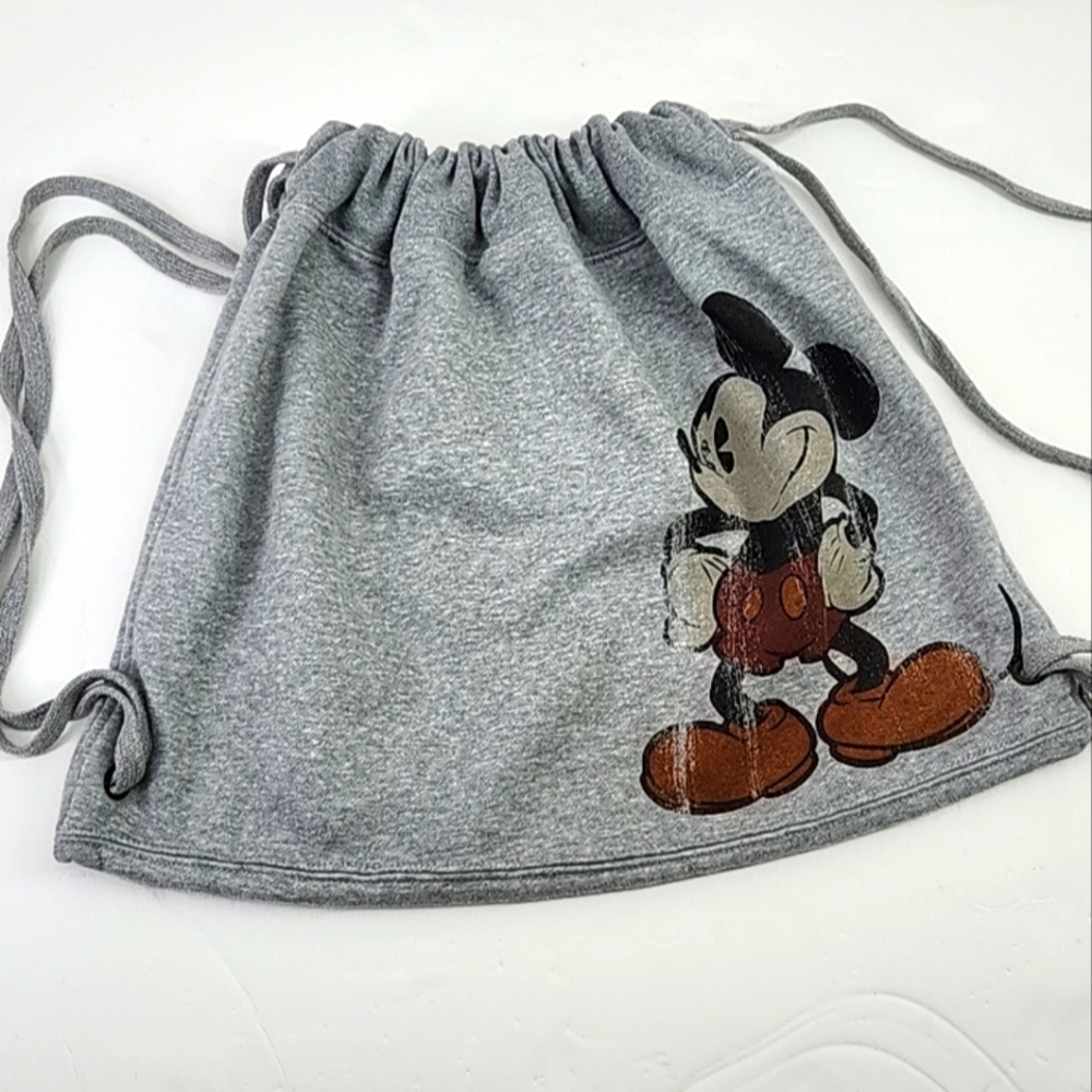 Disney Parks Disneyland Resort Mickey Mouse Drawstring Bag Backpack Cotton Blend